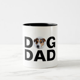 Hundpappa, anpassad fotopappagåva Tvåtons kaffemug Två-Tonad Mugg