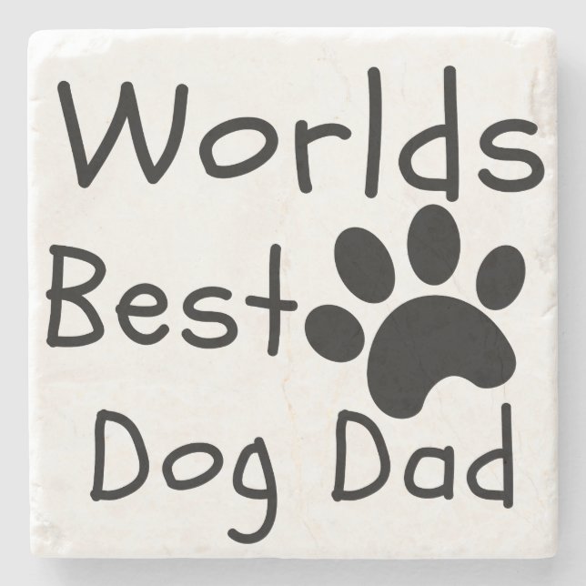 Hundpappa Coasters, Present till Pappa från Hunden Stenunderlägg (Framsidan)