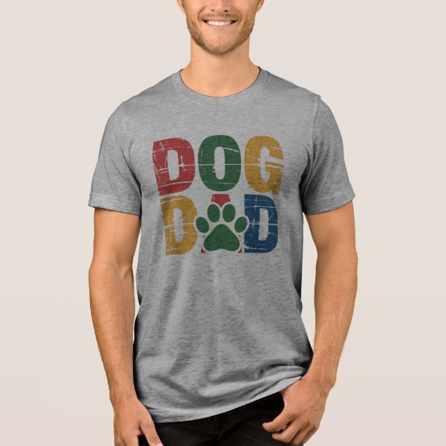 Hundpappa Grunge Stil Typografi T Shirt (Framsida)