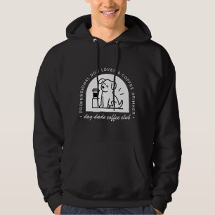 Hundpappa klubb roliga kaffegillar hoodie