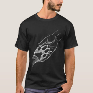 Hundpappa knytnäve med hundpaw hundälskare t shirt