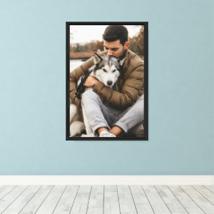 Hundpappa och hunddjur Foto-ärvtagare Canvastryck