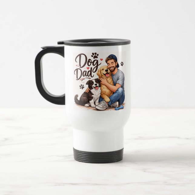 Hundpappagåva Kaffemugg – Perfekt Present för Hund (Vänster)