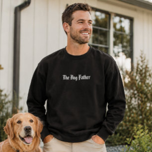 "Hundpappan" Humor Modernt Snyggt Hundpappa Presen Lång Ärmad Tröja