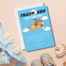 Hundpilot som flyger flygplan, söta födelsedag tac tack kort