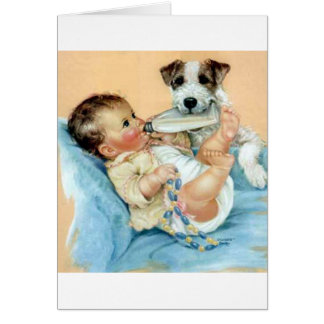 hundportionbebis hälsningskort