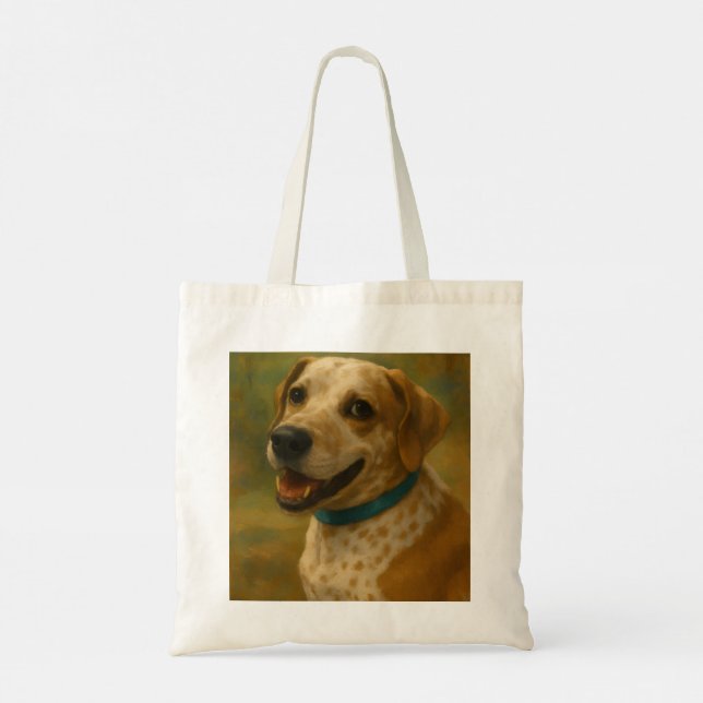 Hundporträtt Totebag  Tygkasse (Baksida)