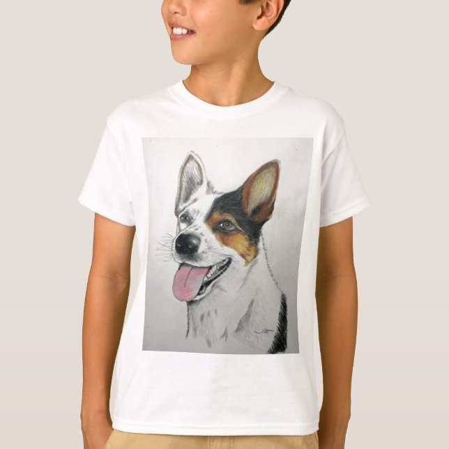 Hundporträtt, vid Jim Ott T-shirt (Framsida)