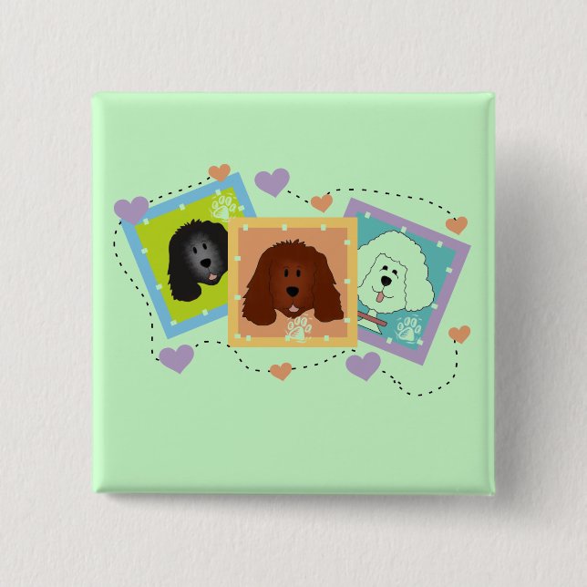 HundporträttTshirts och gåvor Knapp (Framsida)