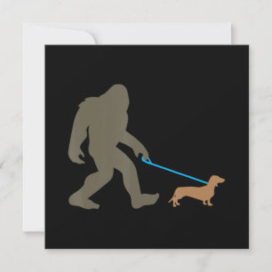 Hundpresent Bigfoot Gående Dachshund Inbjudningar
