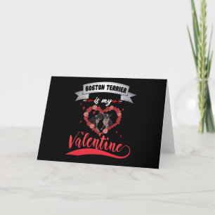 Hundpresent Boston Terrier Är Min Valentine Kort