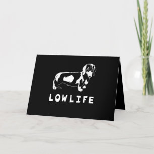 Hundpresent Dachshund Lågt Liv Ljuvlig Helgkort