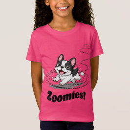Hundpresent - Söt fransk bulldog Zoomies flickor T Shirt