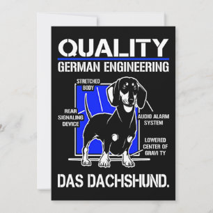 Hundpresent Tysk ingenjörskonst Das Dachshund Julkort