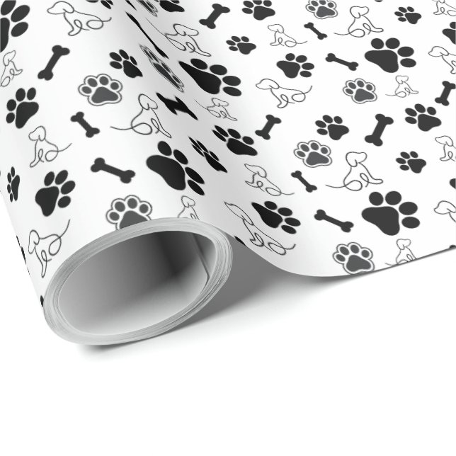 Hundpresentpapper Mössar Klövar Presentpapper (Rullad Hörn)