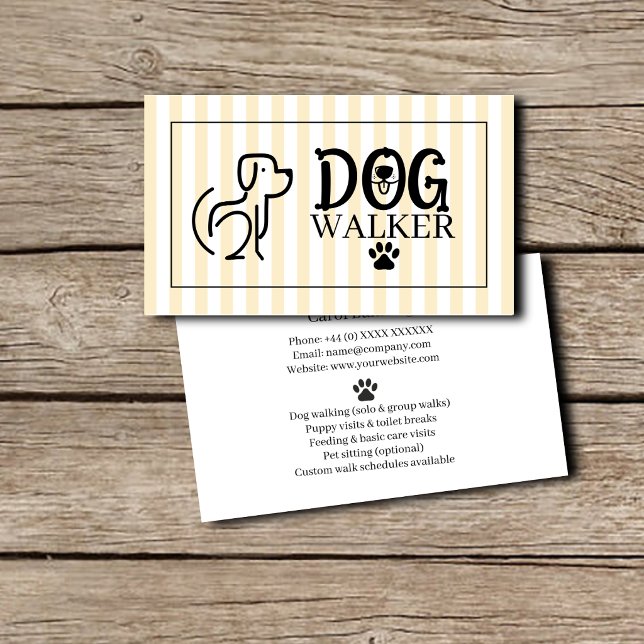 Hundpromenad Affärskortsmall | Professionell  Visitkort (Skapare uppladdad)