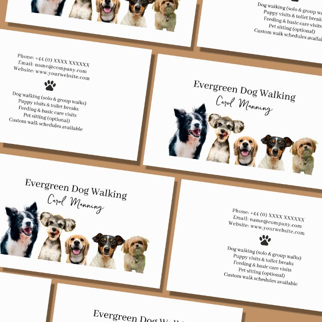 Hundpromenad Affärskortsmall | Professionell  Visitkort (Skapare uppladdad)