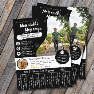 Hundpromenad Husdjur Sittar Affisch Reklamblad