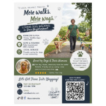 Hundpromenad Husdjurssittarverksamhet Flyers QR-ko