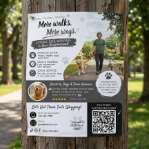 Hundpromenad Husdjurssittarverksamhet Flyers QR-ko