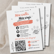 Hundpromenad Husdjurssittarverksamhet Flyers QR-ko