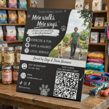 Hundpromenad Husdjursvakt med QR-kod Företag