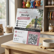 Hundpromenad Husdjursvakt med QR-kod Företag
