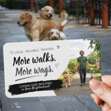 Hundpromenad Husdjursvakt med QR-kod Namn Kort