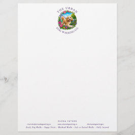 Hundpromenaddagis Cockapoo Logotyp Brevpapper