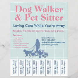 Hundpromenerare Flyer | Anpassad Flyer för Husdjur