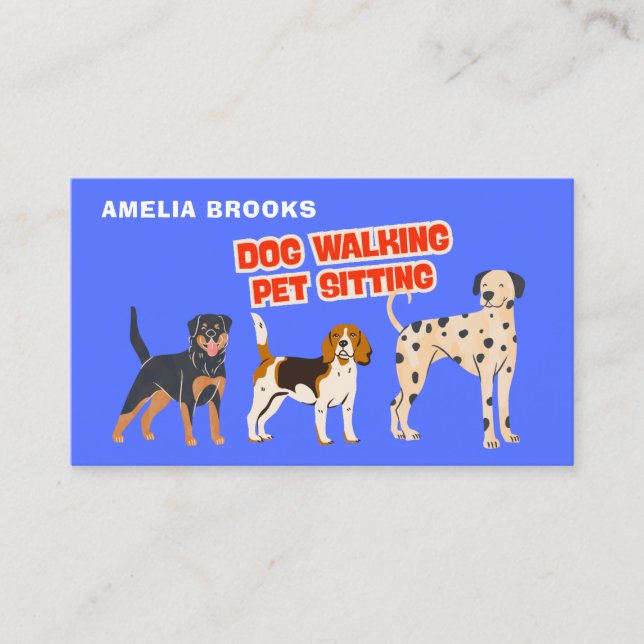 Hundpromenerare Pet Sitter Visitkort (Framsida)