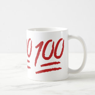 Hundra pekar symbolet Emoji Kaffemugg