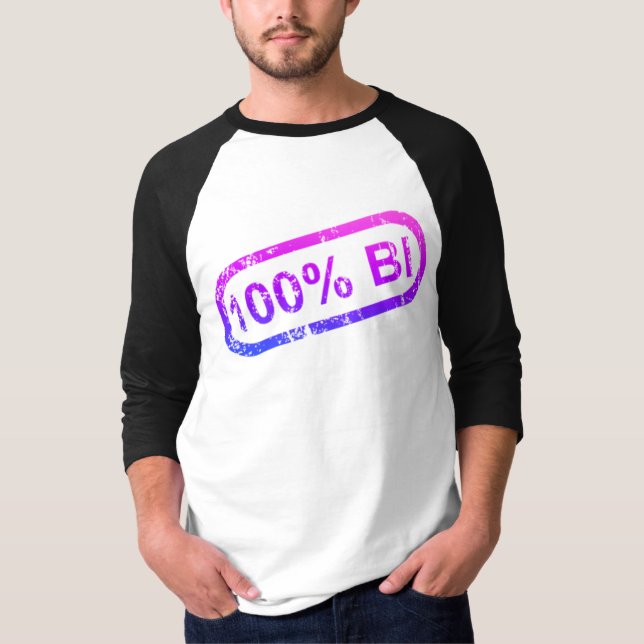 Hundra procent Bi Tee Shirt (Framsida)