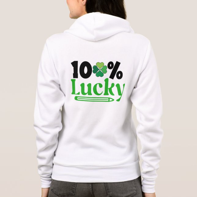 Hundra procent Lucky St. Patrick's Day -61101 T Shirt (Baksida)
