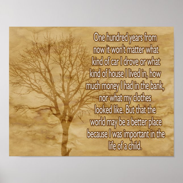 Hundraåriga från och med nu *** poster konst (Framsidan)