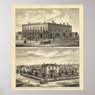 Hundraårs- hotell, Tecumseh och Neb, Nebraska Poster