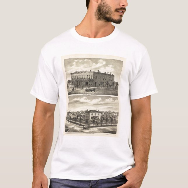 Hundraårs- hotell, Tecumseh och Neb, Nebraska Tee (Framsida)