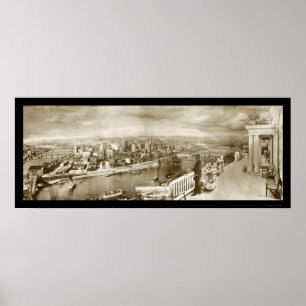 Hundraårs- Pittsburgh foto 1909 Poster