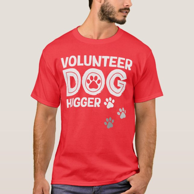 Hundräddningsvolontär Djurhem present T Shirt (Framsida)