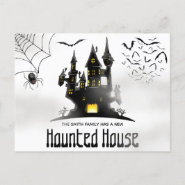 Hundrahus, Halloween, helige Flytta Annoucement Vykort