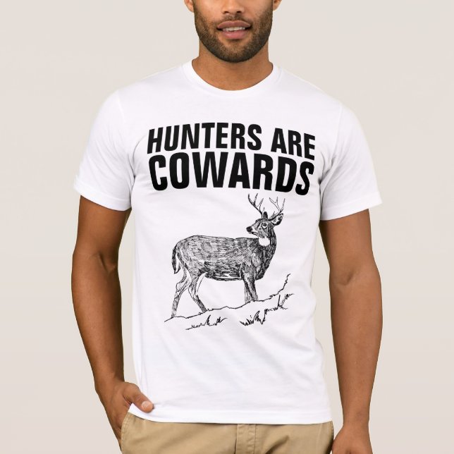 HUNDRAR ÄR SKYDDSMEDEL, ANTI HUNTING T-shirts (Framsida)