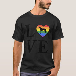 Hundras gammal kroatisk sighthound ord kärlek typo t shirt