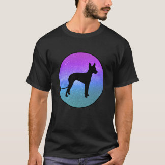 Hundras Mexikansk Nakenhund Silhuett Rymd Ga T Shirt