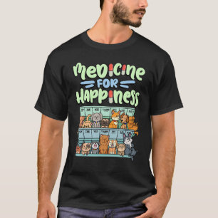 hundraser av läkemedel för lyckliga piller t shirt
