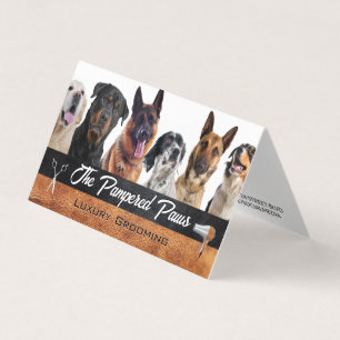 Hundraser Pet Grooming Verktyg Visitkort