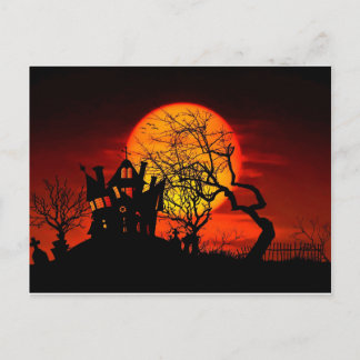 HUNDRAT KVÄLL, HUNDRAT HUS! Halloween ~ Vykort