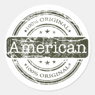 Hundratred procent ursprunglig amerikan, av Lysert Runt Klistermärke