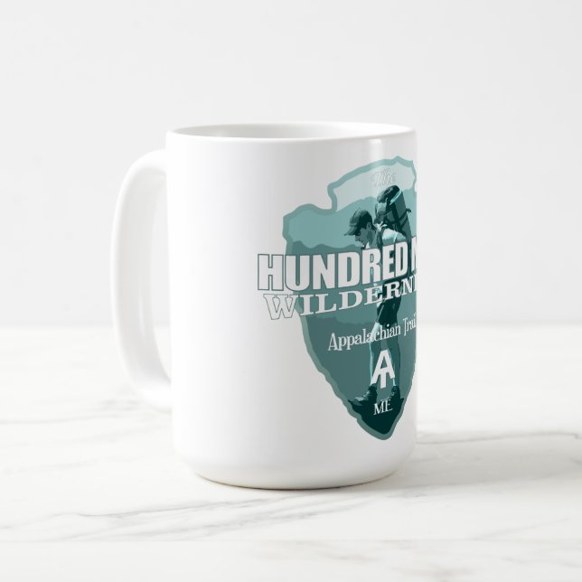 Hundred Mile Wilderness (pilhuvud T) Kaffemugg (Framsida vänster)