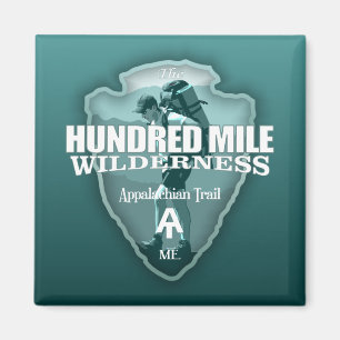 Hundröd Mile Wilderness (pilhuvud T) Magnet