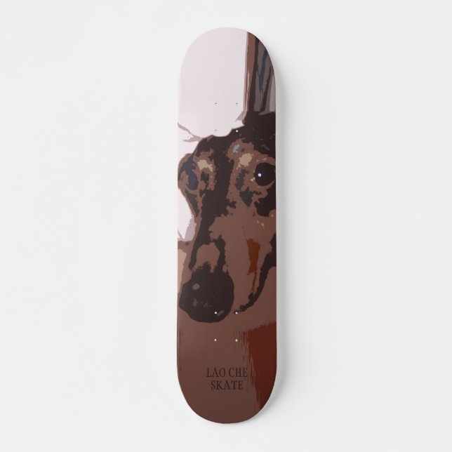 Hund's Ansikte Old School Skateboard Bräda 21,6 Cm (Framsida)